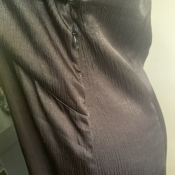 Smash + Tess M black textured fabric long sleeve maxi dress with side zipper - Picture 7 of 13